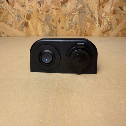 Suporte Saliente para 2 Tomadas 12/24V