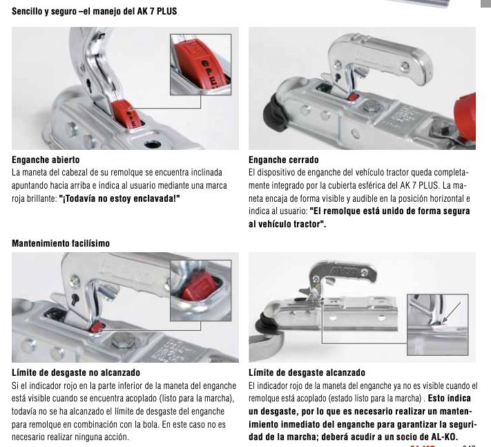 Cabeçote AL-KO 750kg AK7 Perfil Lança Redonda