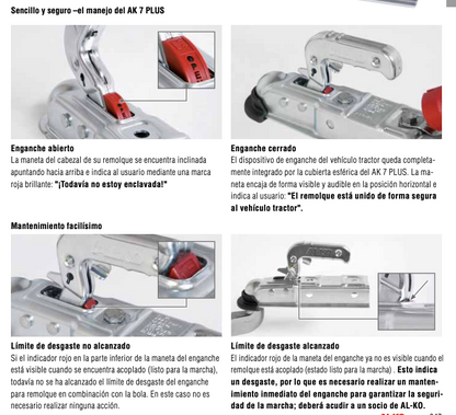 Cabeçote AL-KO 750kg AK7 Perfil Lança Redonda