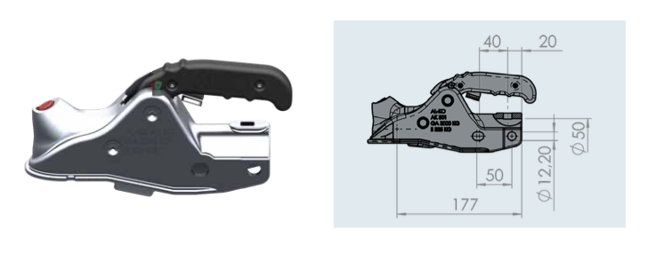 Cabeçote AL-KO 3000kg AK301