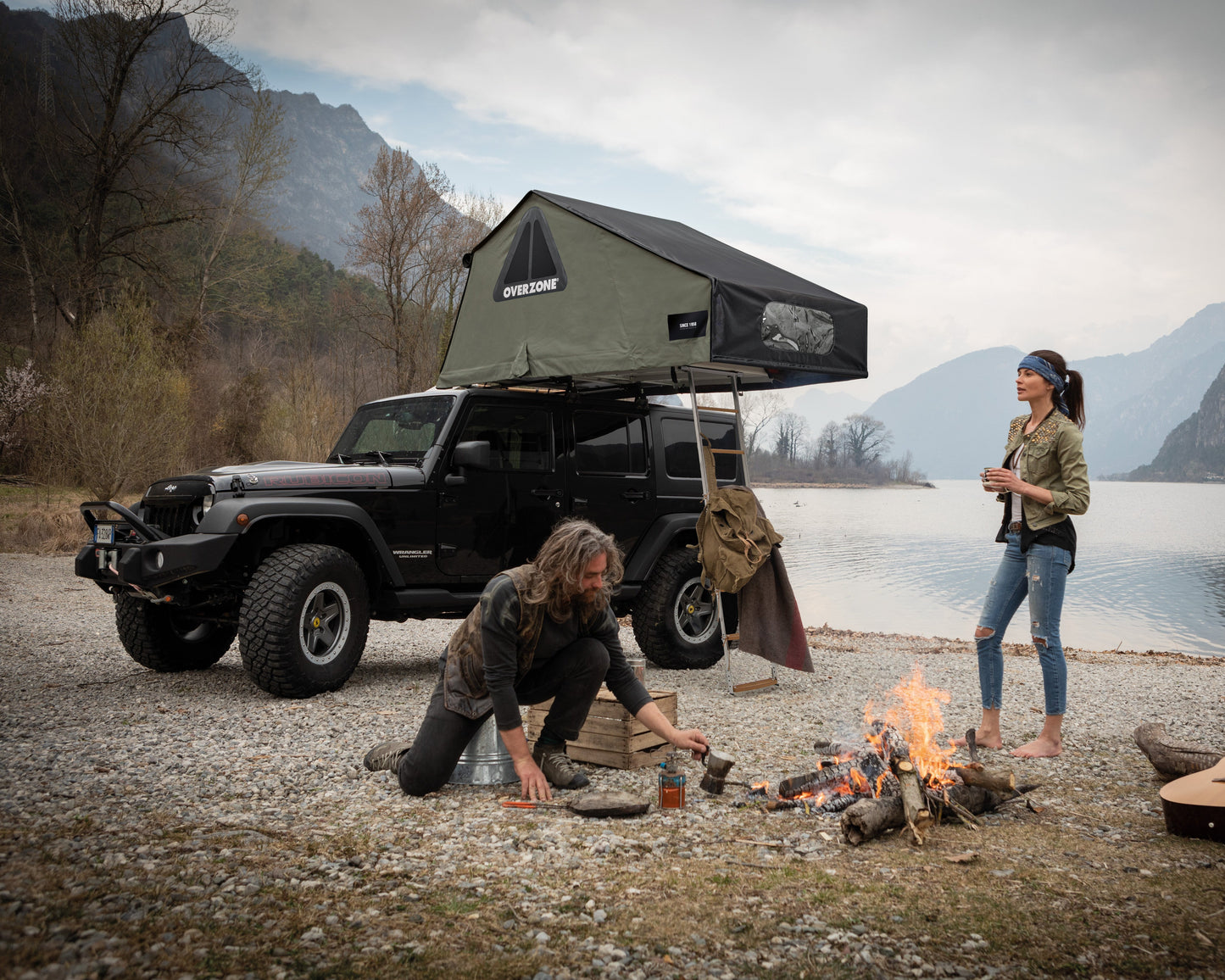 Tenda de Tejadilho Overzone em veículo 4x4